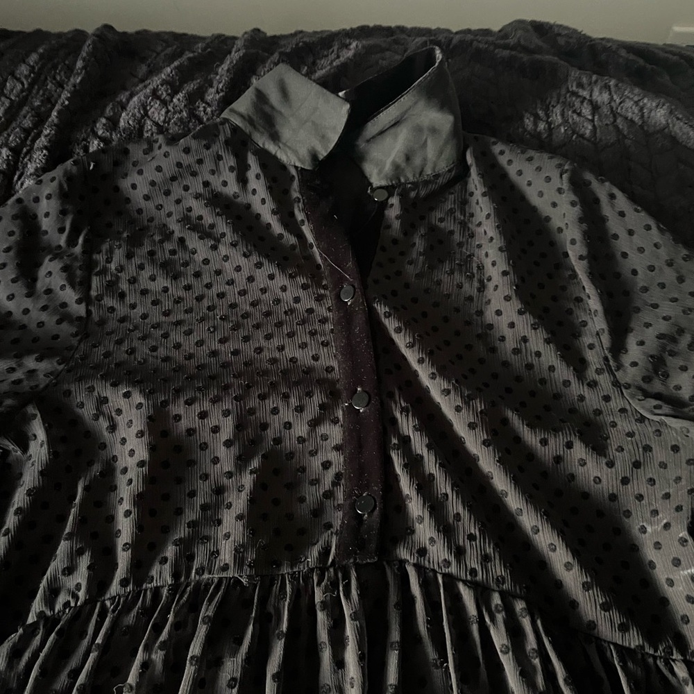 Zara Black Polka Dot Blouse